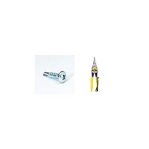 PLACO® - Lot 500 pièces vis auto perceuses 13mm – Placoplatre - E69140500, Gris & Stanley FATMAX Cisaille Aviation Tête Droite Acier Forgé Chromé Double Action de Pivot