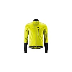 Gonso Valaff, Veste de v&eacute;lo pour homme, Veste softshell d&eacute;perlante, Coupe-vent, G-Shell pour une isolation thermique optimale, Coupe ajust&eacute;e, Sans PFC, Jaune, L
