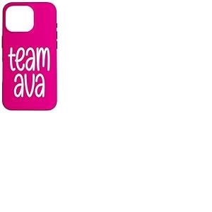 Team Ava Girls Nom Fille Sportive Petite-Fille Maman Coque pour iPhone 16 Pro