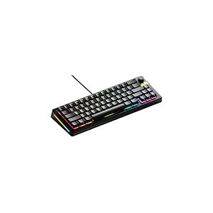 Glorious Gaming GMMK 3 Pro HE : Clavier réactif, Effet Hall, Corps alu modulaire, taux de Polling 8K, switches MX et magnétiques (Hot Swap), Joints modulaires, Compact 65%, américaine QWERTY - Noir