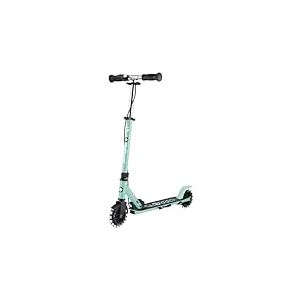 Globber - Flow Element Junior Lights - Trottinette 2 Roues Pliable avec Frein pour Les Enfants dès 4 Ans, Vert Menthe