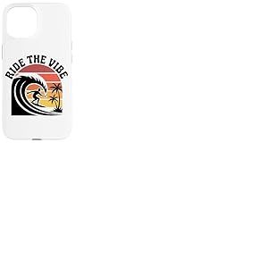 Chemise Ride The Vibe T-Shirt Graphique Cool Retro Surf Wave Sunset Coque pour iPhone 15