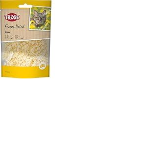 Trixie Friandises pour Chats Freeze Dried Fromage Friandises monoprotéiques 25 g, délicieuses friandises pour Chats au Fromage, lyophilisées - 42806