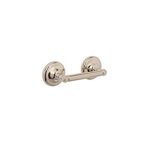 Croydex Flexi-Fix Grosvenor – Porte-rouleau de papier toilette doré antique, facile à installer, sans perçage, porte-rouleau de papier toilette doré, à vis ou colle, toutes les fixations sont incluses
