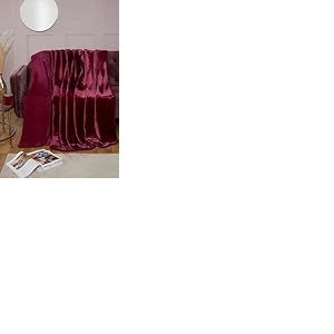 Rapport Home Couverture de Luxe en Vison Teint Aubergine 200 x 240 cm