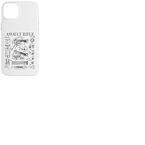 Fusil d'assaut vintage pistolet militaire arme à feu brevet Coque pour iPhone 14 Plus