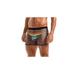 Amy Coulee Short en r&eacute;sille Transparent pour Homme, Noir, Medium