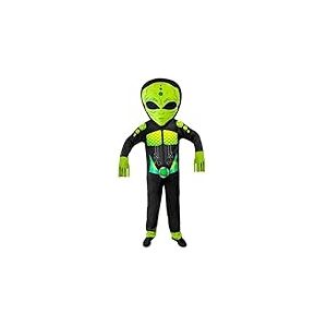 W WIDMANN MILANO Party Fashion - Costume d'extraterrestre, combinaison avec masque g&eacute;ant, extraterrestre, espace