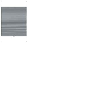 Gardinia EASYFIX Rideaux Plissées Greta à Fixer par Serrage, Opaques, Kit de Montage Inclus, Rauchblau, 60 x 130 cm (LxH)