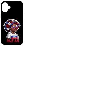 Chemise drapeau Haïti pour femmes, chemise drapeau Haïti pour filles Coque pour iPhone 16 Plus