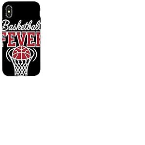 Basketball Fever Balle Rouge Au Panier Fan De Basketball Coque pour iPhone X/XS