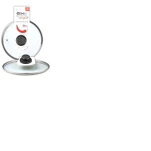 IPEA Couvercle pour Poêle ou Casserole en Verre Trempé – 16/18 / 20/22 / 24/26 / 28/30 cm – Transparent Rond Universel avec Bouton pour Poêles et Casseroles Cuisine – Compatible Lave-Vaisselle