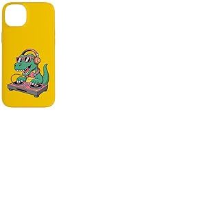 DJ Dino Funny Music Lover Tourne-Disque Dinosaure Coque pour iPhone 14 Plus