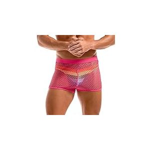 Amy Coulee Short en r&eacute;sille Transparent pour Homme, Rose Vif, Medium