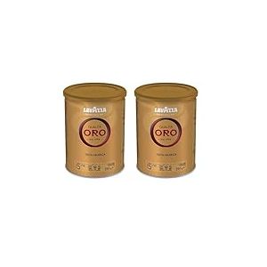 LAVAZZA - Caf&eacute; Moulu Qualit&agrave; Oro - Caf&eacute; italien - 100% Arabica - &Eacute;quilibr&eacute; & Aromatique - Intensit&eacute; 5 - Bo&icirc;te M&eacute;tal de 250 g (Lot de 2)