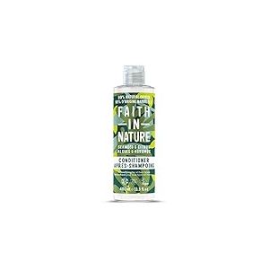 Après-Shampooing Naturel aux Algues & Agrumes Faith In Nature, Détoxifiant, Vegan & Cruelty Free, Sans Parabènes & SLES, Pour Tout Type de Cheveux, 400ml