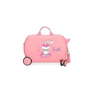 Roll Road I, Rose, Valise Enfant Licorne