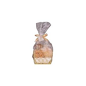 Accentra-Set cadeau de douche pour femmes HONEY JASMINE dans un jolie panier en fil métallique-Set de soins 4 pièces gel douche, lotion - Cadeau idéal pour anniversaire ou la Saint-Valentin