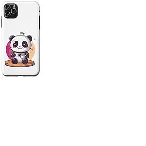 Panda Astronaute avec caf&eacute; Astronaute de l'espace Panda Coque pour iPhone 11 Pro Max