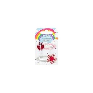 invisibobble SNAP CLIP KIDS Happy Ladybird (2 pièces) – Barrettes enfants coccinelle & fleur – Pour filles & garçons – Pour cheveux fins – Ludique & sûr