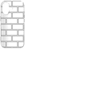 Motif Mur de Brique rectangulaire de Couleur Blanche Coque pour iPhone 17