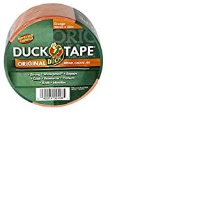 Duck Tape Original Ruban adhésif Orange 50 mm x 25 m Formule améliorée Ruban adhésif imperméable à haute résistance pour réparation de tissu