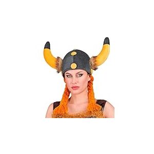 W WIDMANN MILANO Party Fashion - Casque viking avec tresses, chapeau en tissu, gaulois, celte, guerrier (Lot de 2)