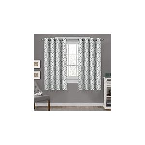 Exclusive Home Curtains Exclusif Maison Rideaux &oelig;illets en Haut fen&ecirc;tre Panneau de Rideau Paire, Polyester, Mousse de mer, 63 x 54 x 0.2 cm