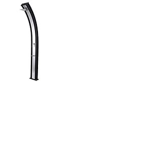 Steinbach Douche Solaire Slim Line Duo - 049048 - Douche de Jardin Pratique Aspect Acier avec réservoir en Aluminium de 40 L et pommeau de Douche Auto-détartrant - 2,25 m de Haut