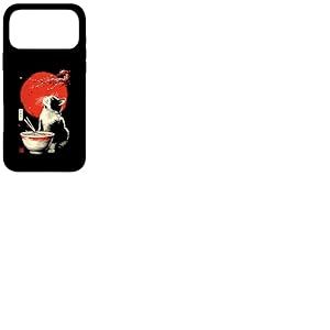 Anime Chat Mangeant des Ramen Japonais Esth&eacute;tique Kawaii Anime Chat Coque pour iPhone 17 Pro Max