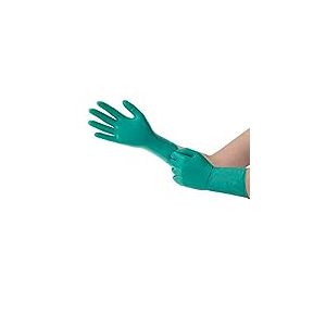 Ansell Microflex 93-260 Gants Jetables Protection Chimique, Protection Acides, Liquides et Solvants, Formulation Brevetée Ultra Résistante, Manchette Longue, Vert (6 Gants)