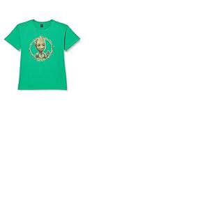 Marvel « Groot Crown Logo » BOIAMGMTS001 T-Shirt Garçon, Vert Pomme 06ans