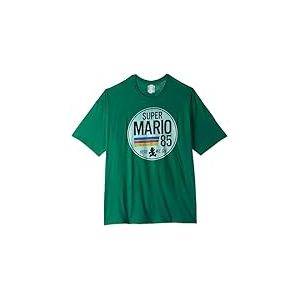 Nintendo Super Mario 1985 Retro Circle T-Shirt, Vert Kelly, XXL Homme