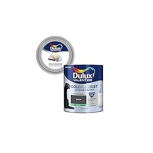 Ma Couleur Sur-Mesure par Dulux Valentine &ndash; Peinture Int&eacute;rieure Murs, Plafonds, Boiseries - Palette Jeu, Cuisine & Bain Satin, Poivre, 0,75 L