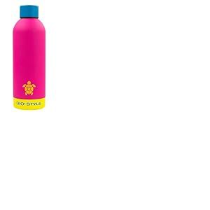 GIO'STYLE GioStyle Gourde Fluo | 750 ml | Acier inoxydable | Fermeture hermétique | Couleurs assorties