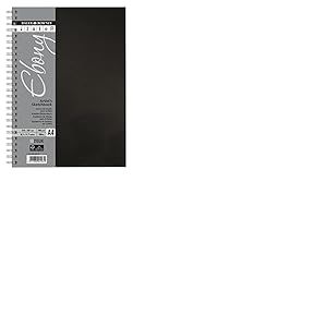 Daler Rowney Ebony - Carnet de croquis spiralé couverture rigide 50 feuilles A4 - 160g/m²