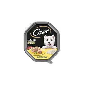 Cesar Senior 10+ Nourriture pour Chien Tendre Poulet et Riz 150 g 14 bacs