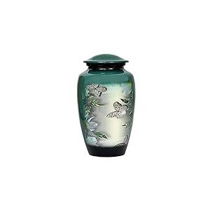 HLC Urne funéraire Papillon pour Cendres humaines – Urne funéraire pour Adulte fabriquée à la Main – Urne funéraire abordable pour Cendres (Adulte (90,7 kg) – 26,7 x 15,2 cm – Urne funéraire