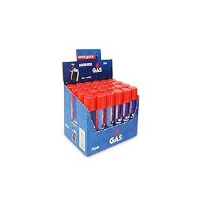 SILVER MATCH Lot de 24 Recharges de Gaz 90 ML pour Briquet et Chalumeau de Cuisine, Gaz Butane Premium Pur, 5 Adaptateurs, Compatible Briquet Classique, Temp&ecirc;te, Chalumeau, Allume-Tout, D_40673310