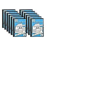 Arpan Porte-vues 24 pochettes Noir Format A5 Pour professionnels, professionnels, étudiants, projets, école, collège et usage personnel