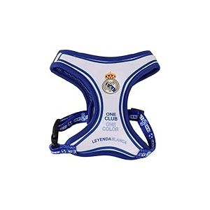 Harnais pour Chien Real Madrid Taille S avec &eacute;cusson Officiel brod&eacute; et Ajustement Parfait. Accessoire Robuste et Confortable pour Chiens de Taille Moyenne