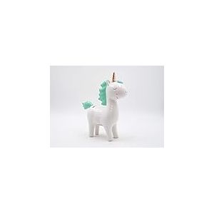 Mascagni - Tirelire en Forme de Licorne avec Corne Dorée et Finition Bleue - Design Italien