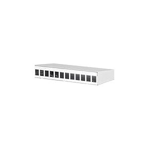 METZ CONNECT Bo&icirc;tier AP Keystone 12 Ports Blanc Pur RAL9010