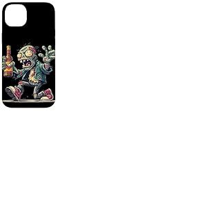 Costume dr&ocirc;le de Zombie Ivre avec Bouteille de bi&egrave;re Coque pour iPhone 14 Plus