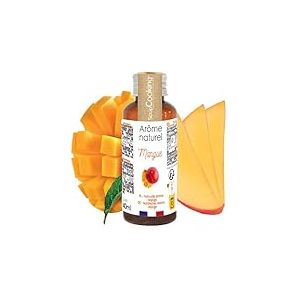 ScrapCooking - Arôme Naturel Liquide de Mangue 40ml - Arôme pour Pâtisserie, Yaourts, Gâteaux, Cheesecakes, Biscuits, Cakes, Mousses, Glaces, Smoothies - 4391