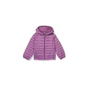 Amazon Essentials Doudoune à Capuche Légère, Paquetable et Résistante à L’Eau Fille, Violet Grisé, 6-7 Ans