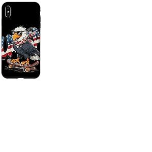 Déguisement d'aigle de Skateboard Fresh USA Coque pour iPhone XS Max