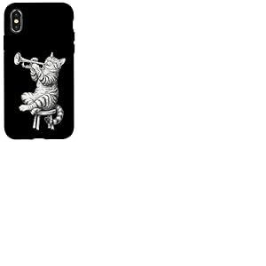 Trompette Chat Trompettiste Homme Enfant Coque pour iPhone X/XS