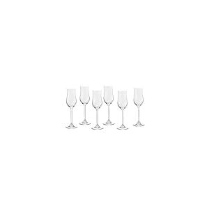 ECHTWERK Lot de 6 verres à grappa - 120 ml - Verre à liqueur en cristal robuste avec forme tulipe et long pied - Pour dessert et fromage - Passe au lave-vaisselle - 19,3 x 5,2 cm