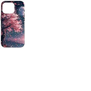Sakura Cerisier Fleur de Cerisier Lune Coque pour iPhone 16 Pro